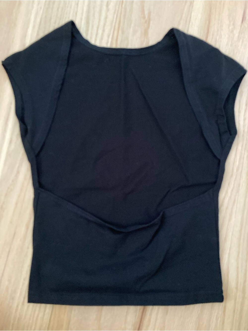 Backless reversible crop black fit tip